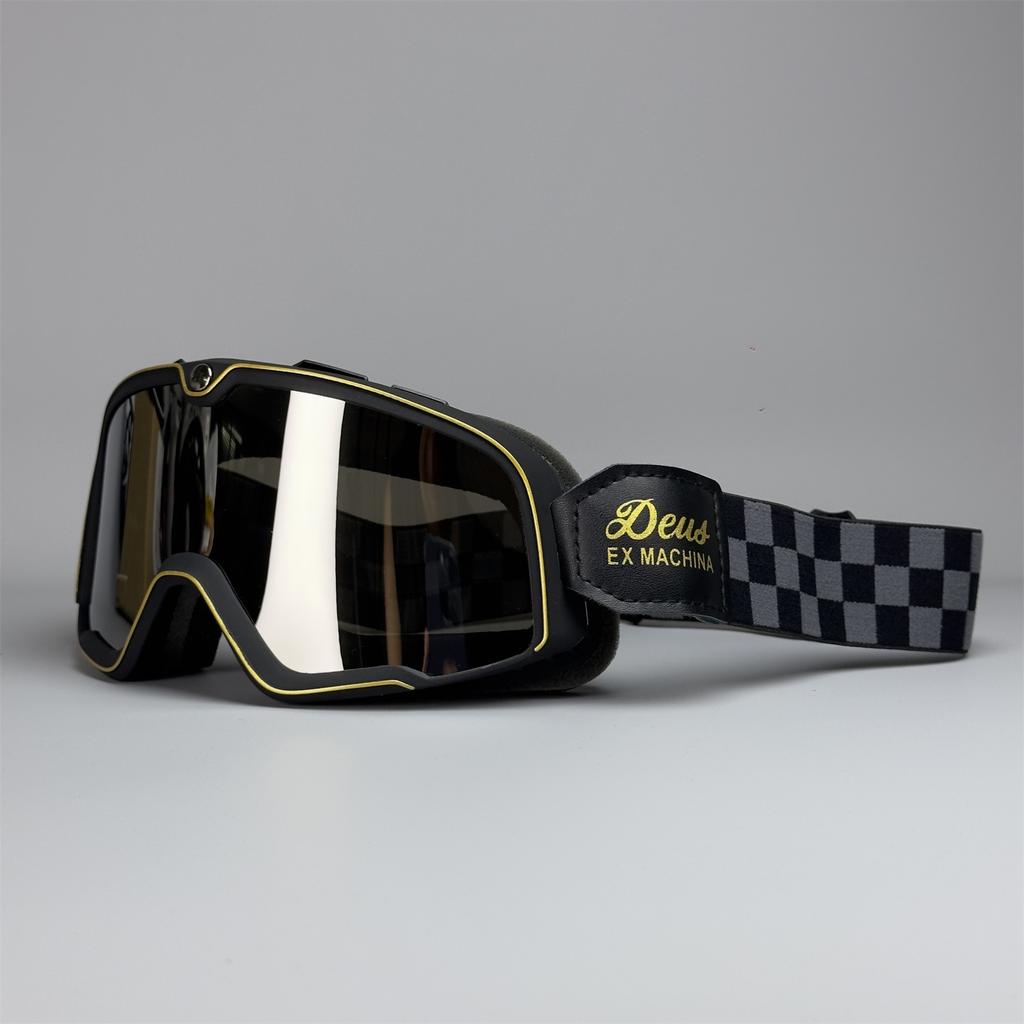 Motocyklové brýle Jízdní brýle Harley Vintage Větruodolné Pískové brýle 3/4 Helma