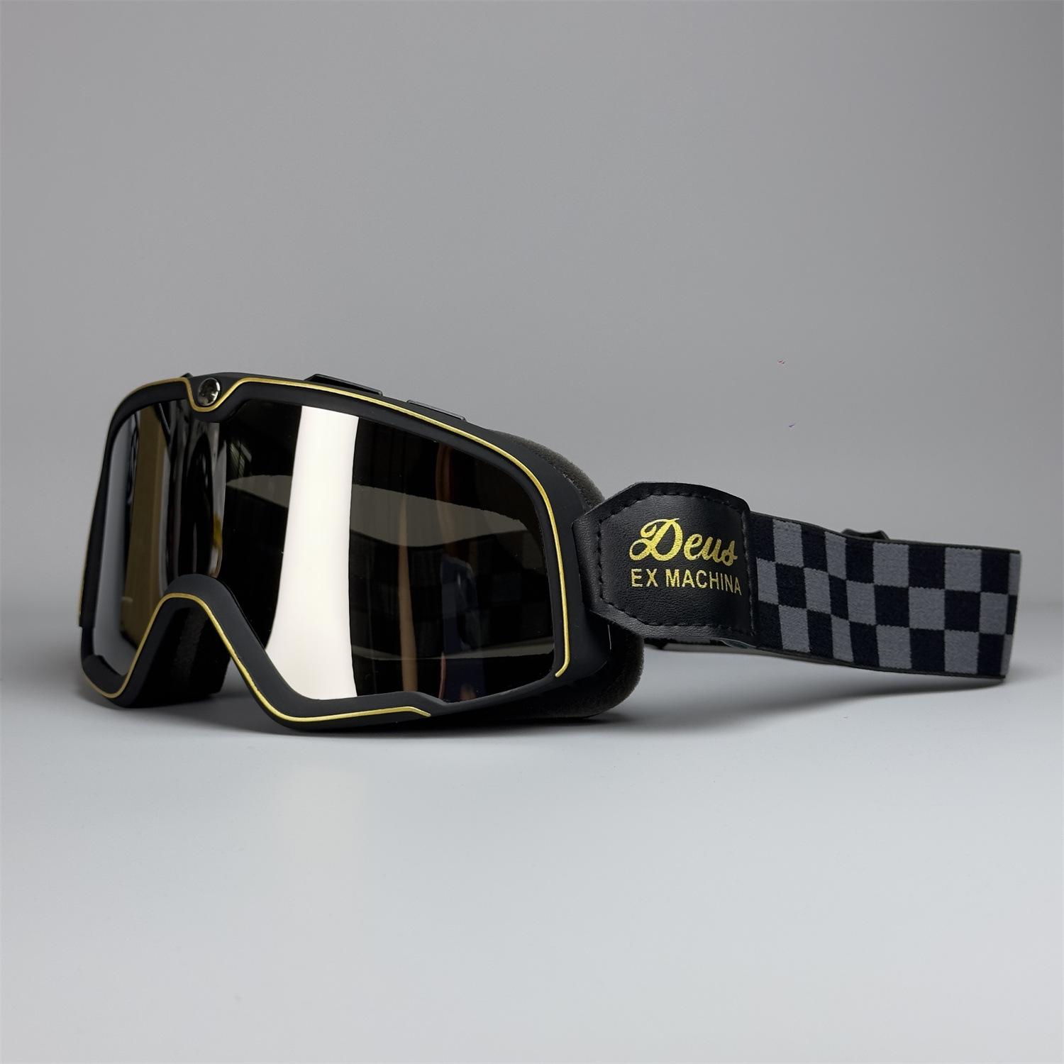 

Motorcycle Glasses Riding Goggles Harley Vintage Windproof Sand Goggles 3/4 Helmet