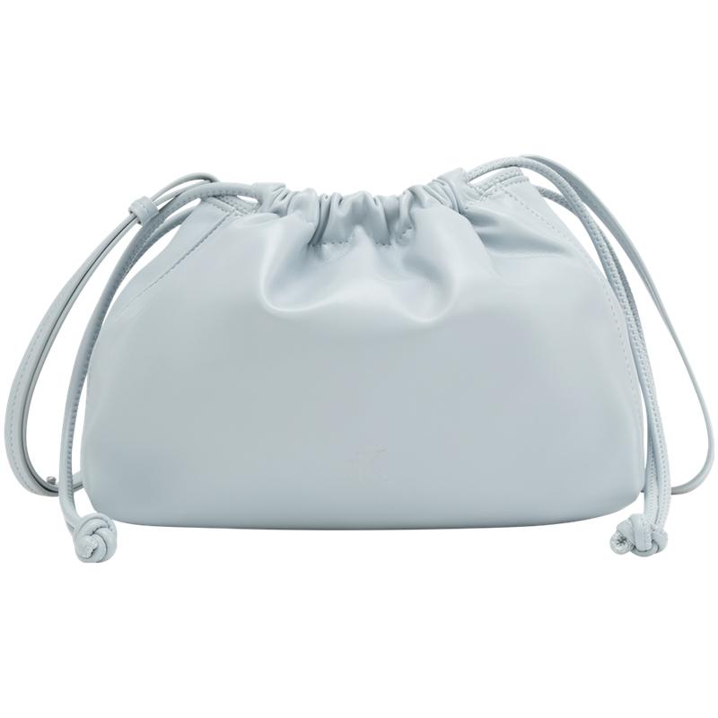 New CALVIN KLEIN Synthetic Material One Shoulder Crossbody Puff Bag Women's Pearl Blue DH3771-3UJ