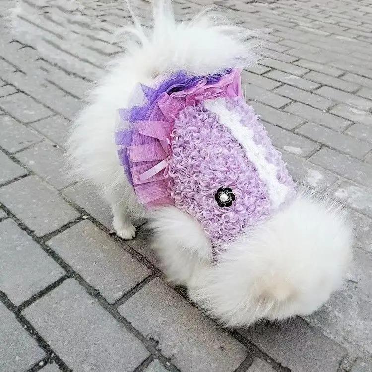 Cat Dress Winter Dog Pets Clothing Chihuahua Yorkshire Terriers Maltese Pomeranian Schnauzer Poodle Bichon Frise Dog Clothes