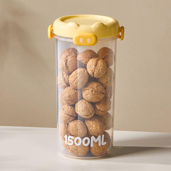 Yousheng Versiegelungsglas Stark feuchtigkeitsdicht Verschluss in Schweinchenform Transparenter Körper Mehrere Größen Küchenvorratsglas