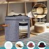 Portable Hat Carrying Case With Handle Clear Window Foldable Storage Box For Cowboy Hats Caps Organizing Travel Home accessories