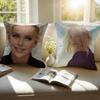 CCharlize Theron Cushion Cover Pillowcase Antidustmite Invisible Zipper Short Plush Sofa Cushion