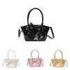 Mini Pu Water Bucket Bag With Bow Knot For Daily Casual Wear