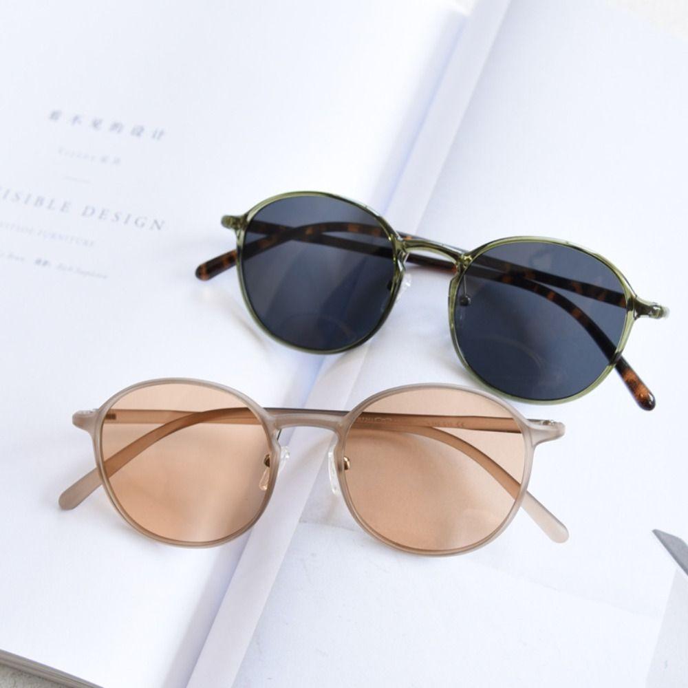 Classic UV Resistant Glasses Round Frame Driving Sunglasses Casual Eyewear  Sun Protection