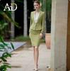 Women's Long Sleeve Collarless Suit Jacket Set - Spring/Autumn Workwear for Flight Attendants or Hotel Staff