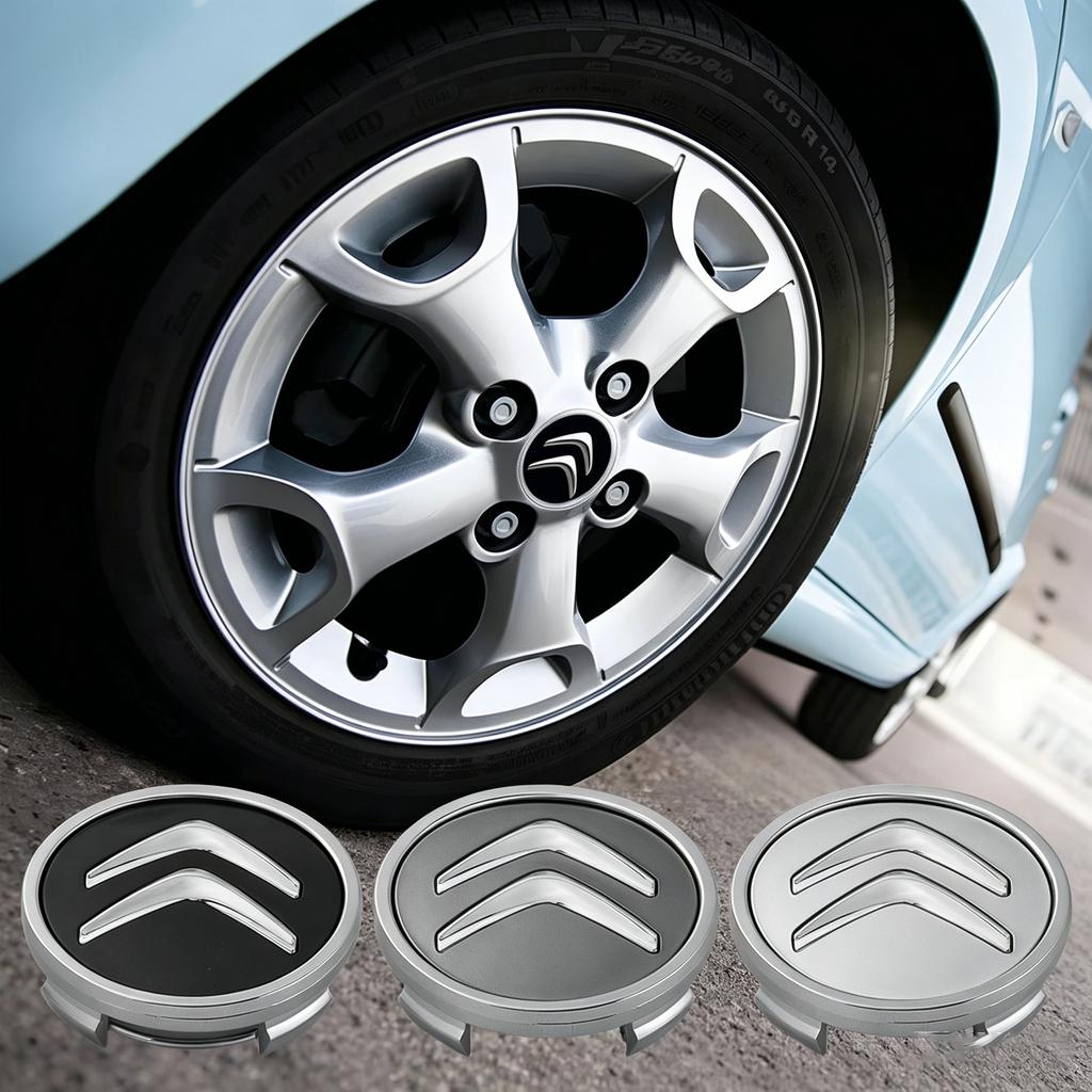 GEFR3 4Pcs 56/60MM Car Wheel Center Hub Caps Stickers Cover For Citroen C1 C2 C3 VTS C4 Saxo C4L C5 C6 C8 Xsara Picasso Berlingo DS