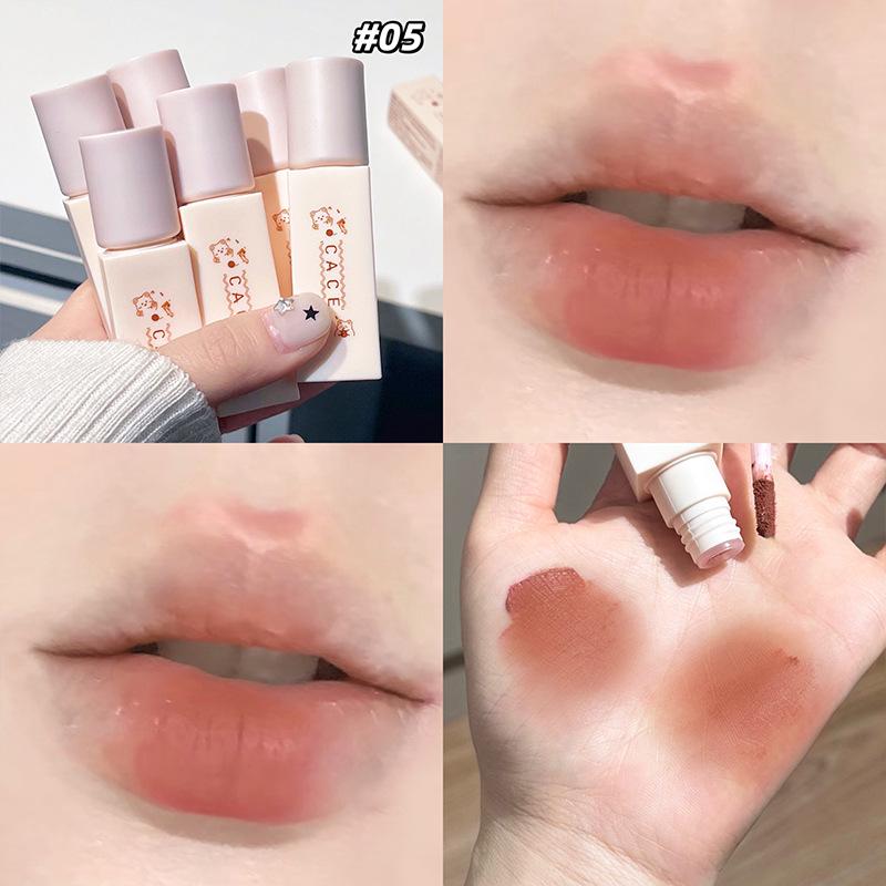 CACE Süßer Bär Cremiger Mattes Lippen-Schlamm: Hohe Pigmentierung, Nicht austrocknend, Feine Textur, Beliebte Farben.