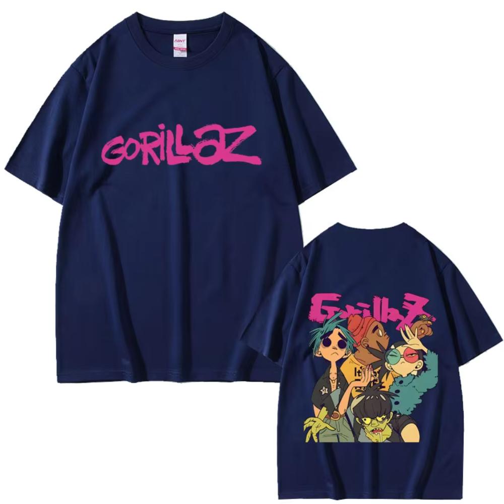 Gorillaz Band TShirt Summer Unisexs Unisex Hip Hop Fashion Oversized Streetwear Male Gothic Rock Alternative Short Sleeve T Shirts