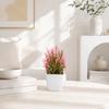 Simulated Small Potted Plants Maintenance-free Pink Faux Flowers With Pots 1 Pc