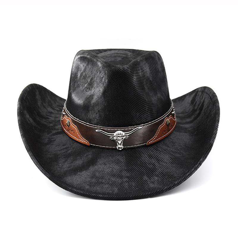Western Cowboy Hats For Men Women Gentleman Cowgirl Jazz Hat Curved Brim Party Travel Hat Sombrero Hombre