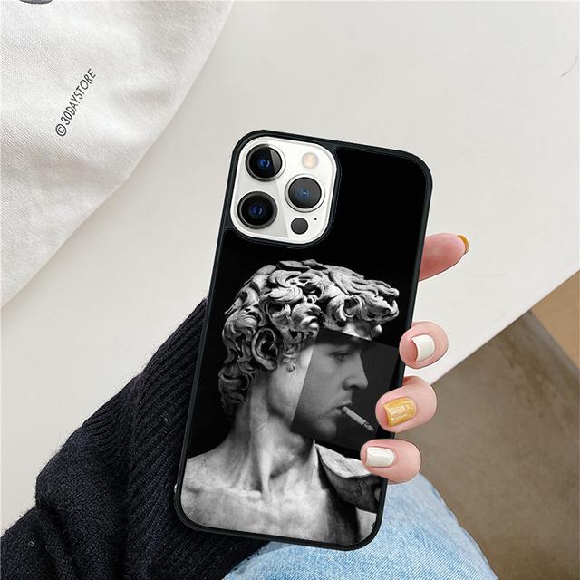 

Греческая эстетика Гипсовая статуэтка Чехол для телефона Для iPhone 17 Air 15 16 Чехол 11 13 14 Pro Max 12 Plus Max Fundas iPhone 14pro max