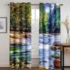 Mountain Stream Waterfall Scenery Photo Natural Landscape Curtain Living Room Bedroom Curtain Home