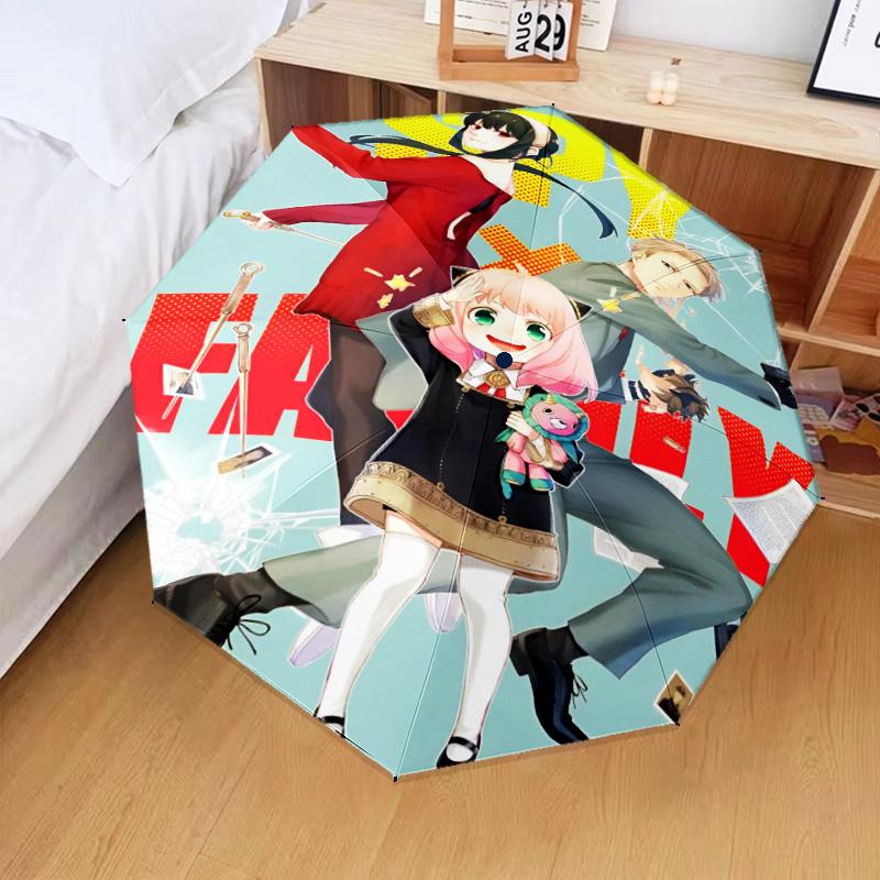 Fantasy Adventure Anya Umbrella Folding Umbrella, Automatic Umbrella 8-Frame for Travel, Camping Use Gift for Halloween Christmas