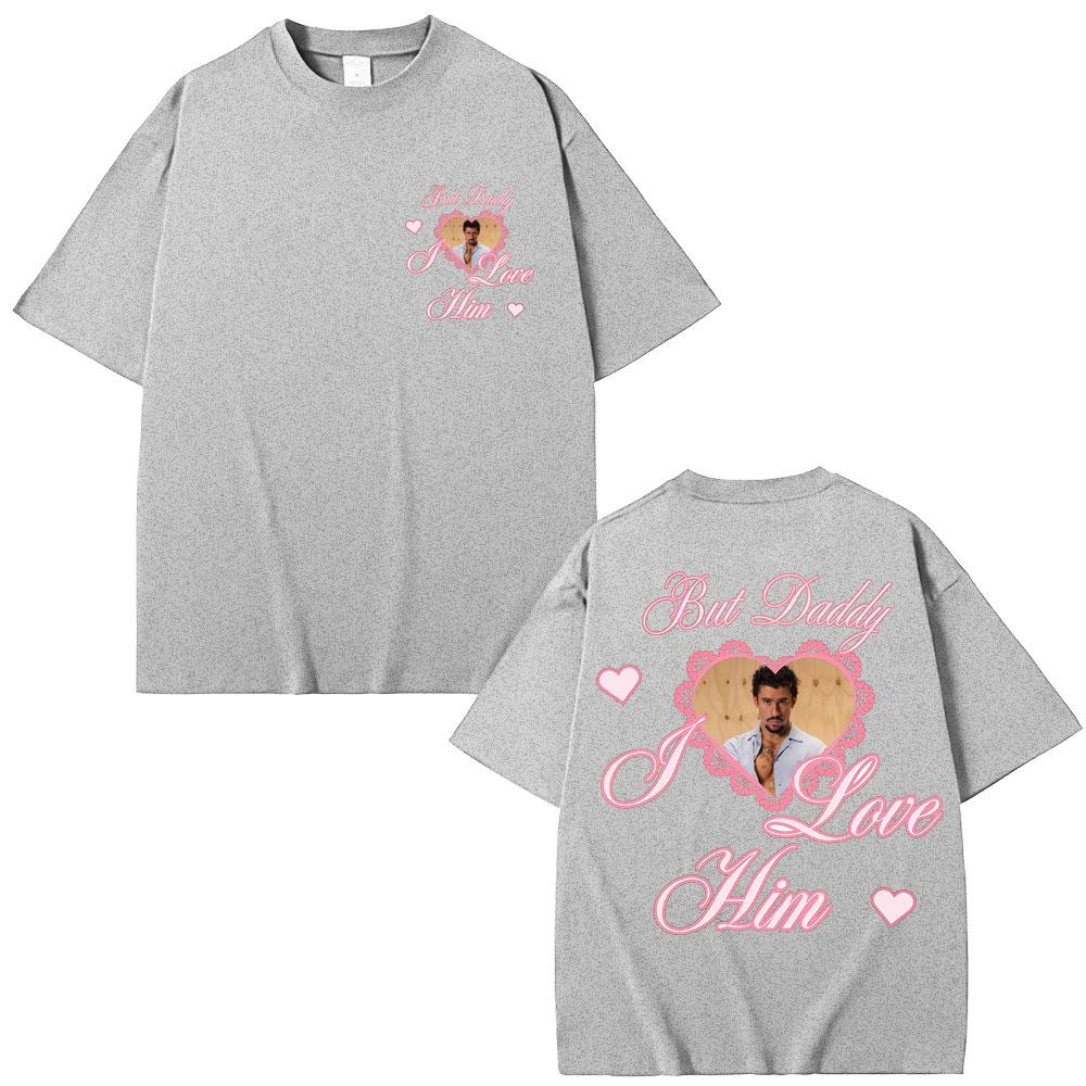 Bad Bunny But Daddy I Love Him Graphic T Shirt Fashion Vintage Unisex Women Aesthetic Tshirts Oversized Cotton Y2k Casual T Shirts