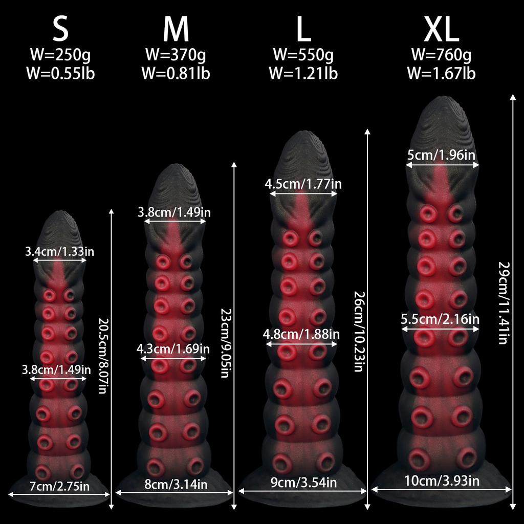 Tentacle Anal Plug Mixed Color Alien Dildo Soft Huge Butt Plug Suction Cup Anal Toys Large Particle Masturbator Vaginal Anal Dilator Sex Toys Unisex