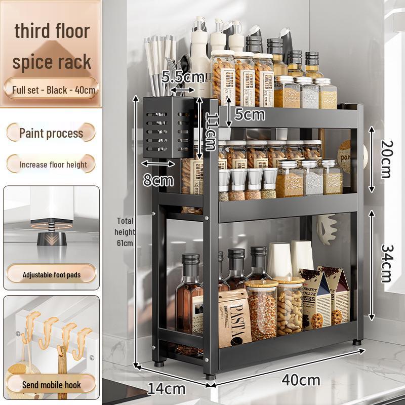 Kitchen Countertop Spice and Sauce Storage Rack