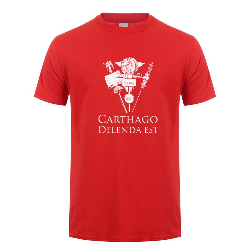 Delenda Est Carthago T Shirt Summer Cool Men Cotton Short Sleeve Tshirts Gift Man Tee Tops DY-018