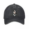 Playful Bull Terrier Pop Art New Vintage Washed Cotton Baseball Cap Sun Hats
