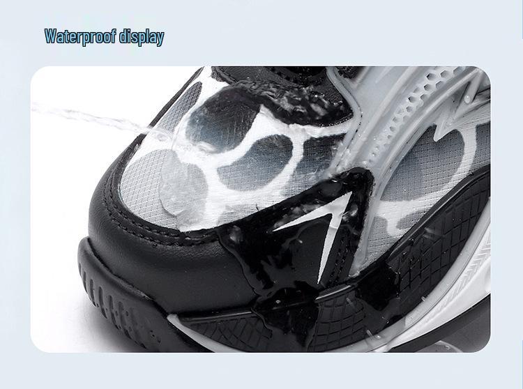Bobodou Boys' Leather Sports Shoes - 2026 Autumn/Winter with Rotating Button for Kids