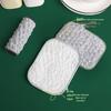 Oil-Repellent Double-Layer Dishcloth: Absorbent Scouring Pad & Wiping Towel with Silver Thread Cotton Yarn Sponge.