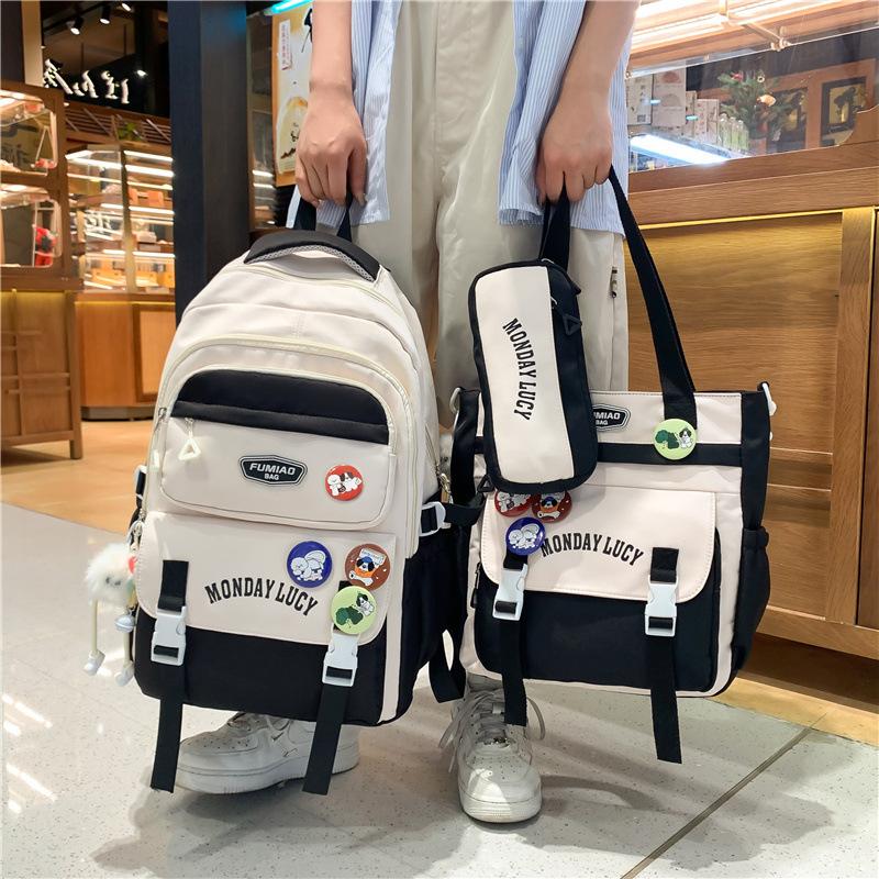 Schoolbag1011 Korean Version of Junior High School Student Schoolbag Winter New Backpack Fashionable Versatile Japanese Large-capacity Backpack Women