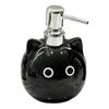 480ml Ceramic Soap Dispenser Black Cat Design Lead-free Soap Holder Cartoon Animal Design Shampoo Dispenser Bathroom Decor