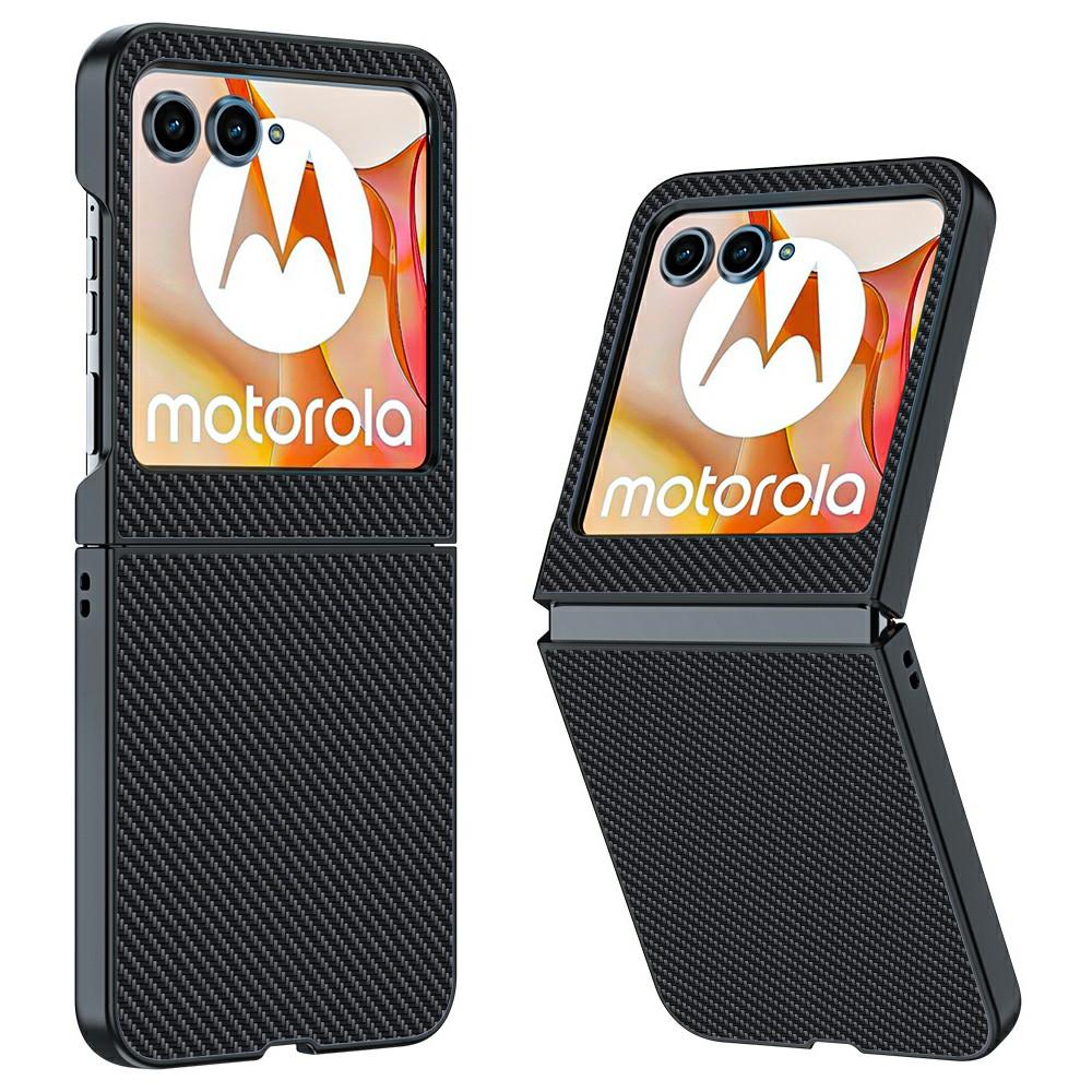 For Motorola Razr 60 Case Carbon Fiber Texture Ultra Slim Hard PC Phone Cover
