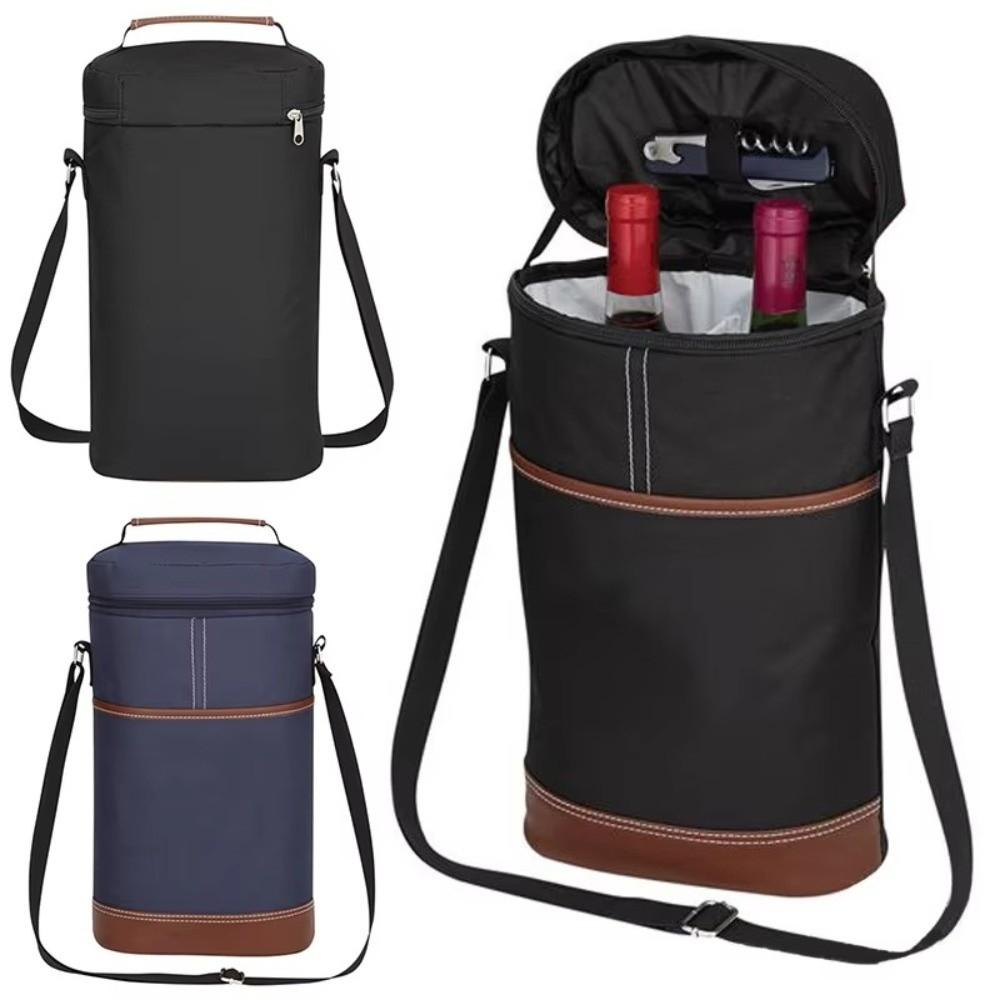 Borsa termica per bottiglie di vino da due bottiglie 7L Borsa portabottiglie di birra Borsa portaoggetti per bottiglie di vino Picnic