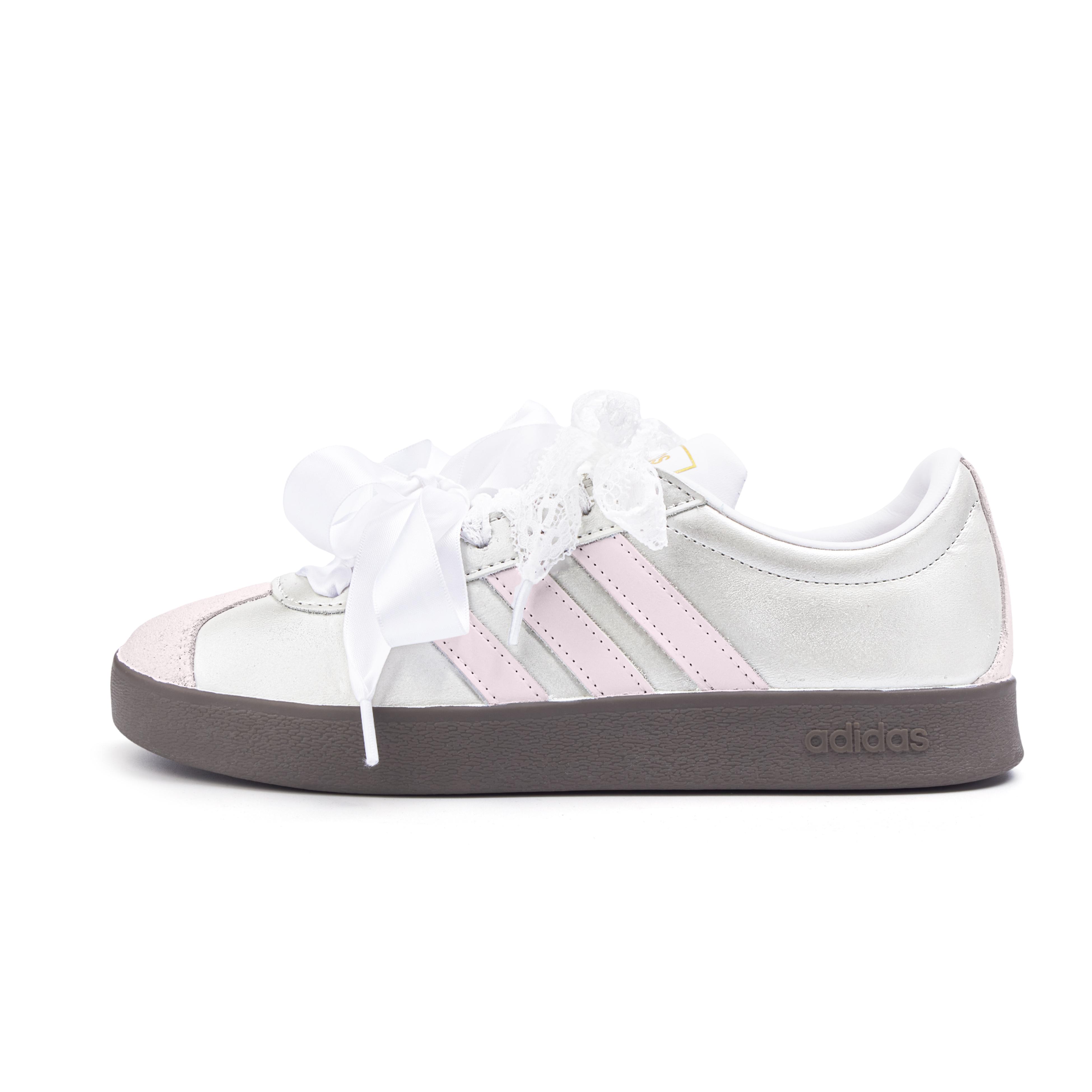 

Adidas VL COURT 2.0 Low top Skateboard Shoes Unisex Silver Pink ID6015(Team746-) 44⅔