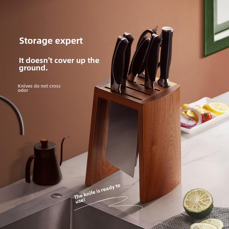 Transparent Ebony Kitchen Knife Holder Rack