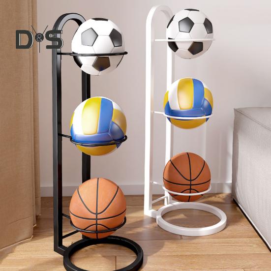 Basketbollsförvaringsställ Vertikalt bollställ Bollförvaringshållare Organizer Platssparande displayställ för volleyboll fotboll fotboll