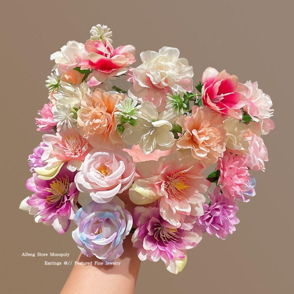 Bohemia Style Simulation Wreath Thai Flower Headband Seaside Vacation Headdress  Bride Headwear