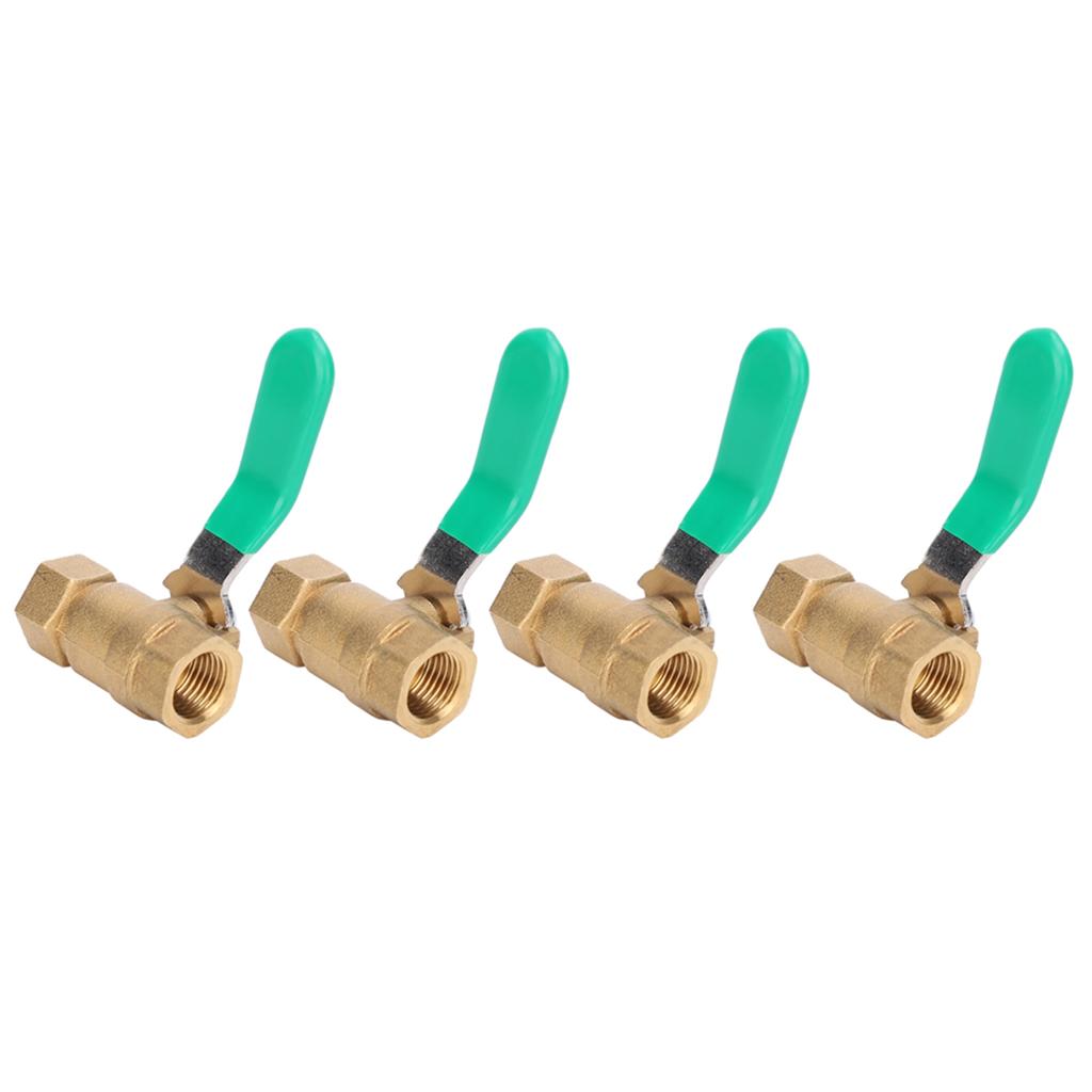 4pcs 1 4in Female Thread Ball Valve Thicken Brass Drain Shut Off Switch Water Pipe Plumbing Systerm