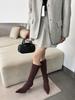 2025 new high-heeled pointed side zipper high women's boots