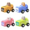 Children's Cartoon Animal Inertia Toy Car Pressing Engineering Vehicle Wholesale