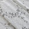 1PC LOZUJOJU Vintage Rural Style Jacquard Curtains, Gray Rattan Vine Branch Leaf Sheer Curtain for Bedroom Living Room Home Decor