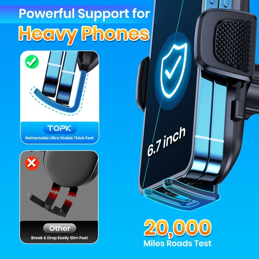 Upgrade Car Phone Holder Mount, Universal Cell Phone Car Mount for Dashboard Car Dash Mount Mobile Holder for iPhone, Samsung And Android Smart Phones