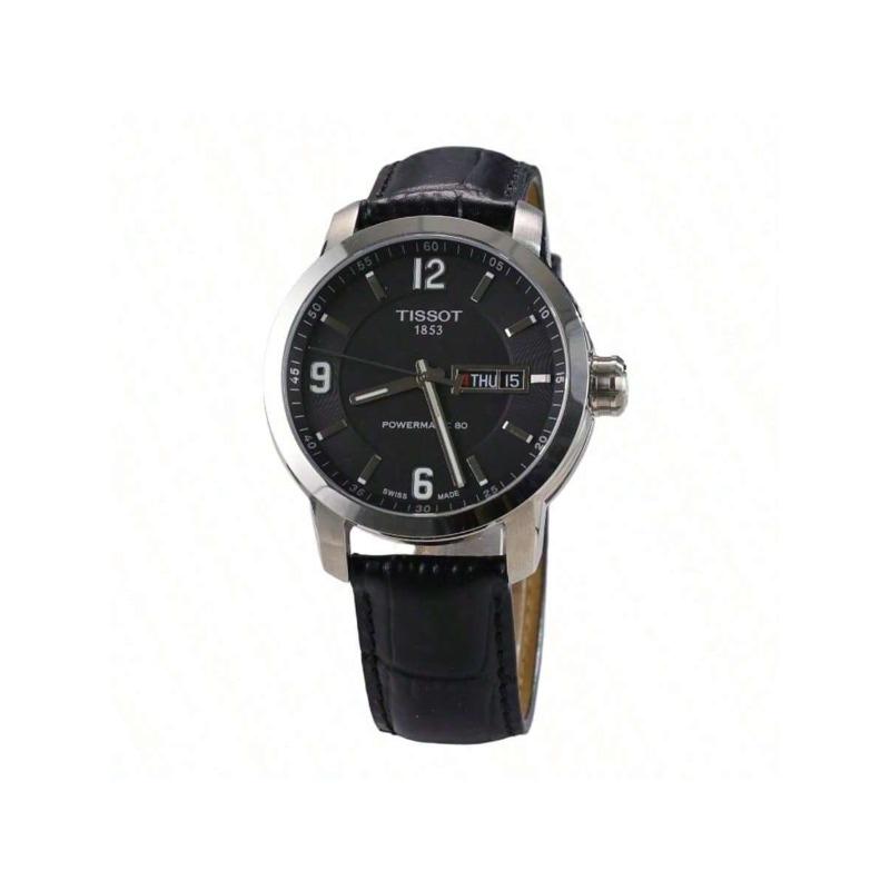 Tissot Men's PRC 200 Automatic Self-Winding Day/Date Watch with Black Strap, Model T055.430.16.057.00