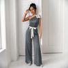 Women's Summer Jumpsuit Elegant Sexy Sleeveless Bodysuit Casual Wide Leg Pants