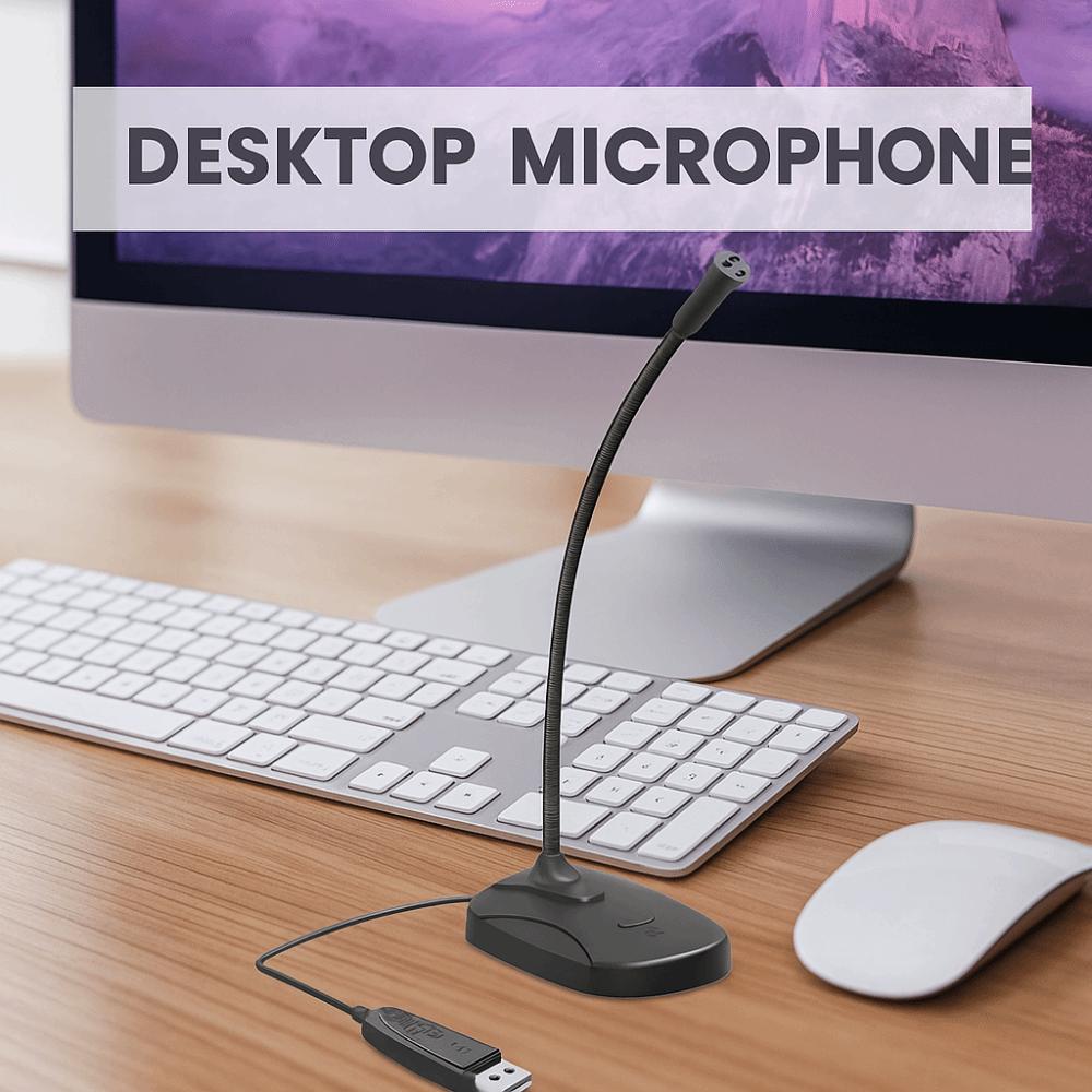 Adjustable Hose USB Desktop Microphone Hi-Fi High Fidelity Condenser Microphone  Vlog Creation