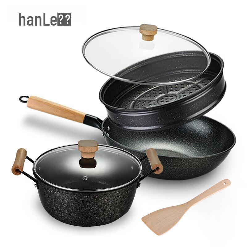Hanle Delicious Selection 3-Piece Non-Stick Cookware Set