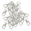 ABUL-180Pcs Swivel Carabiners Keychain Silver Color