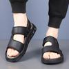 Fashion Summer Men's Sandals New Peep-toe Youth Black Slippers Beach Cool Antiskid Walking Shoes Male Casual Shoes Man Luxury Sandals