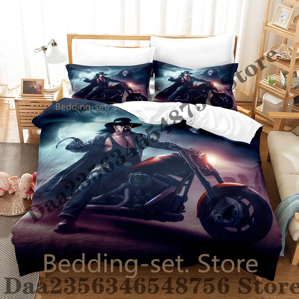 Cool Cool The Undertaker Bedding Set Single Twin Full three-piece suit Bed Set Adult Bedroom Duvetcover Sets Kpop Bed Sheet Set