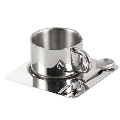 Kaffeetassenset mit Löffel Platzset Küche Getränke Wasser Tasse Geschirr Zubehör