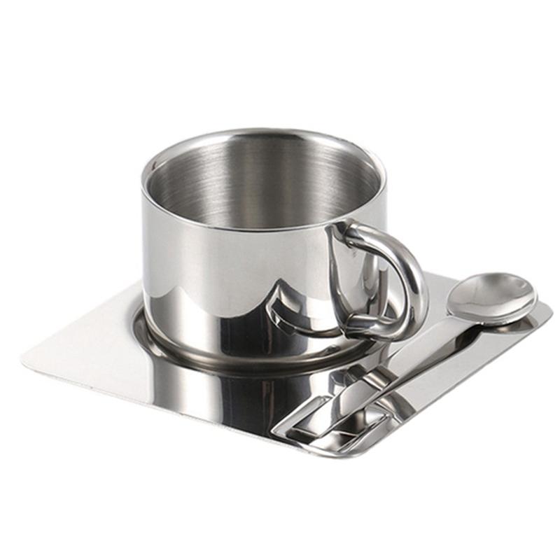 

Набор кофейных чашек с ложкой и подставкой, кухонные аксессуары для напитков и воды