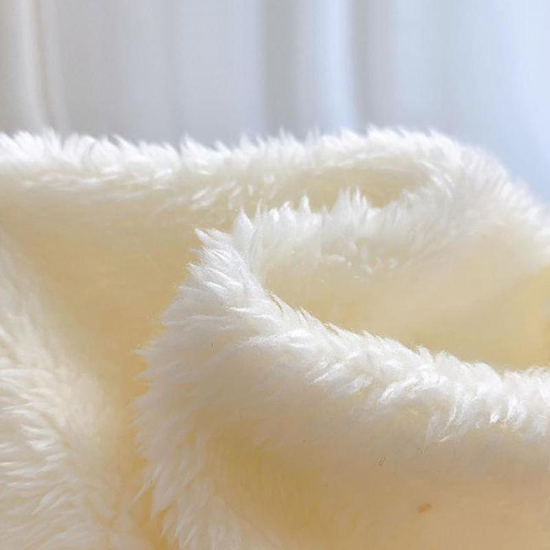 Autumn Winter White Snow Imitation Rabbit Fur Straw Hat Women's Fashion High Grade Plush Ball Hat Woolen Ear Protection