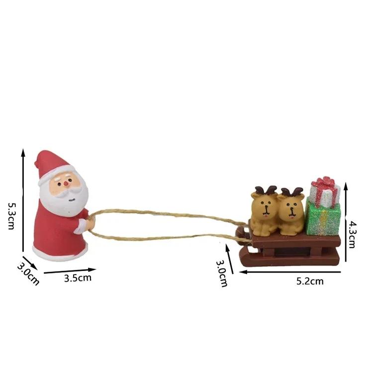 1pc Scene Decoration Christmas Series Bookshelf Decorationt Collectible Home Decoration Garden Resin Craft Toy Bonsai Ornaments