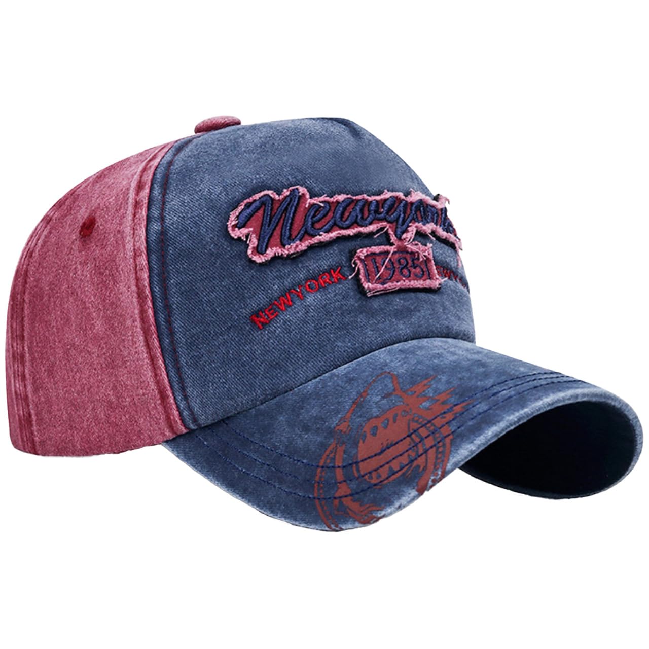 

Кепка с логотипом акулы и английскими буквами, спортивная, повседневная, для улицы, для рыбалки, женская, мужская, CA802 [Белый клык] (Голубое вино)